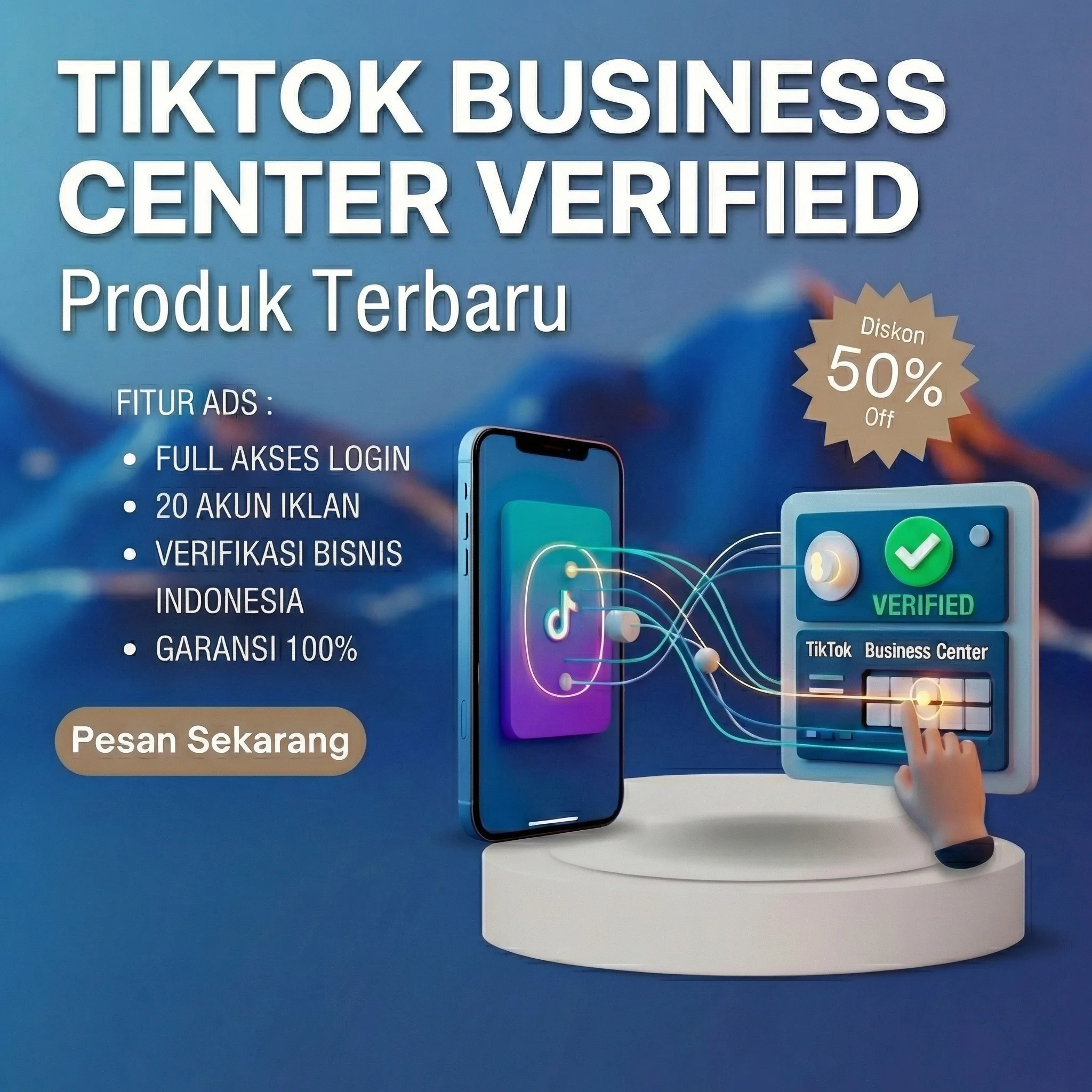 TikTok Ads Business Center Verifed 20 Akun Iklan